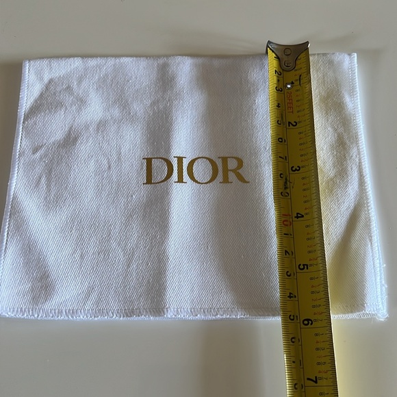 Christian Dior white dust bag small accessories storage leather goods cloth auth - Picture 6 of 6